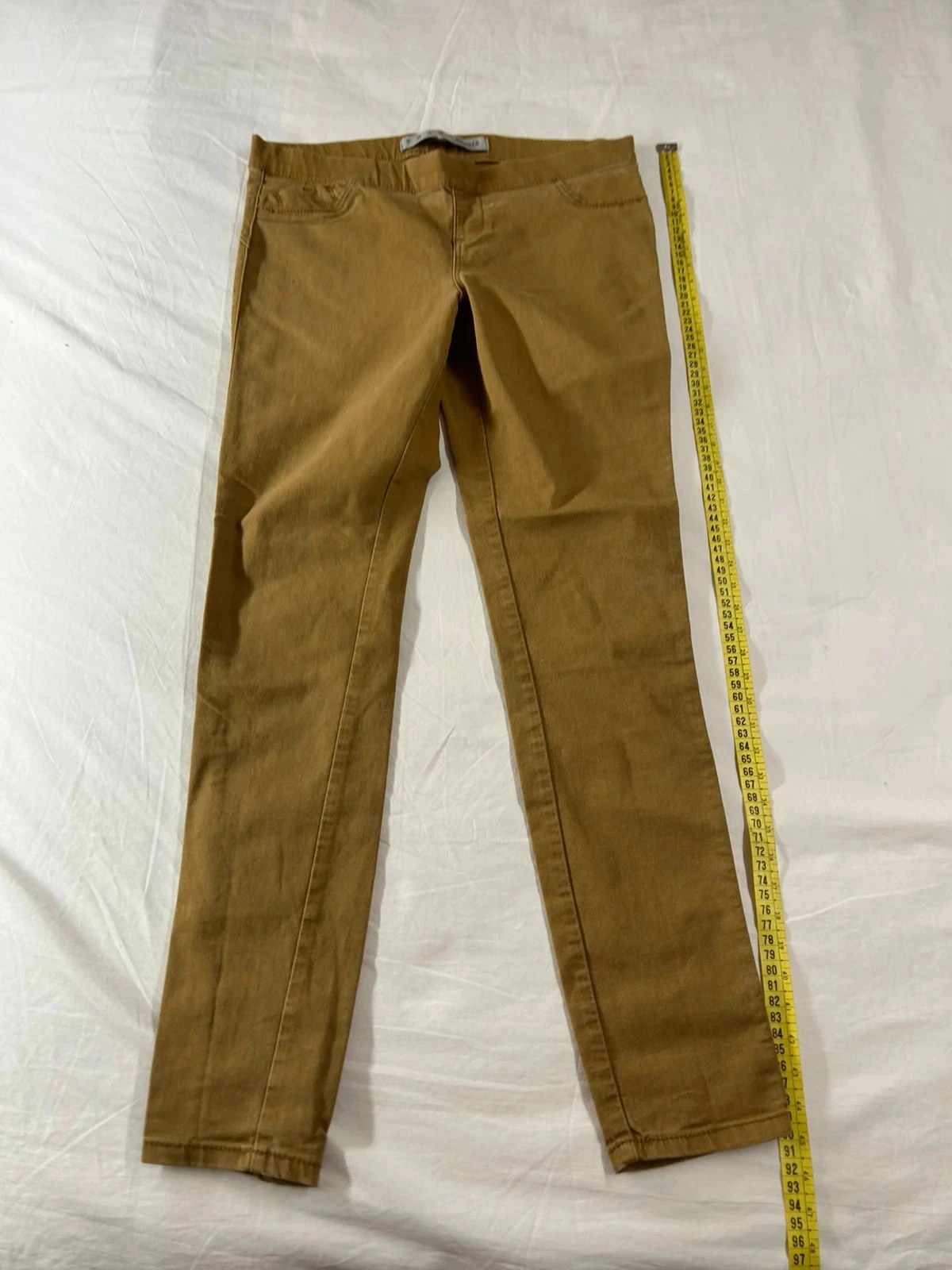 Pantalón skinny beige marrón de denim – photo 2